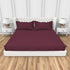 Alley Solid 100% Cotton 300 TC Fitted Sheet with 2 Pillow covers- Extra Soft - Easy Care- Hyperallergenic